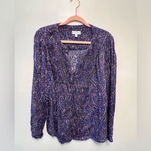 Lucky Brand Bohemian style Blouse Size L
